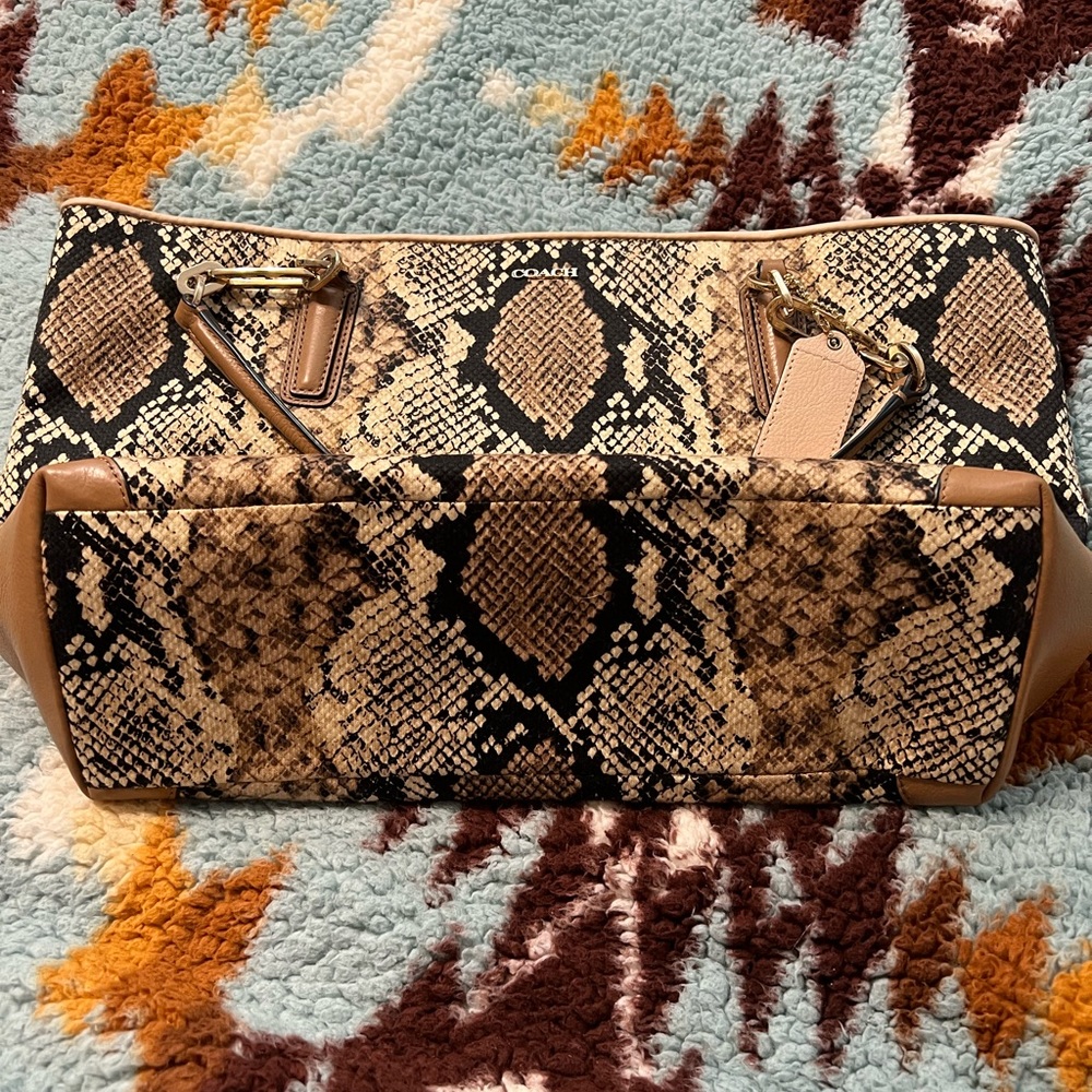 Coach Python Print Tote Euc - image 4